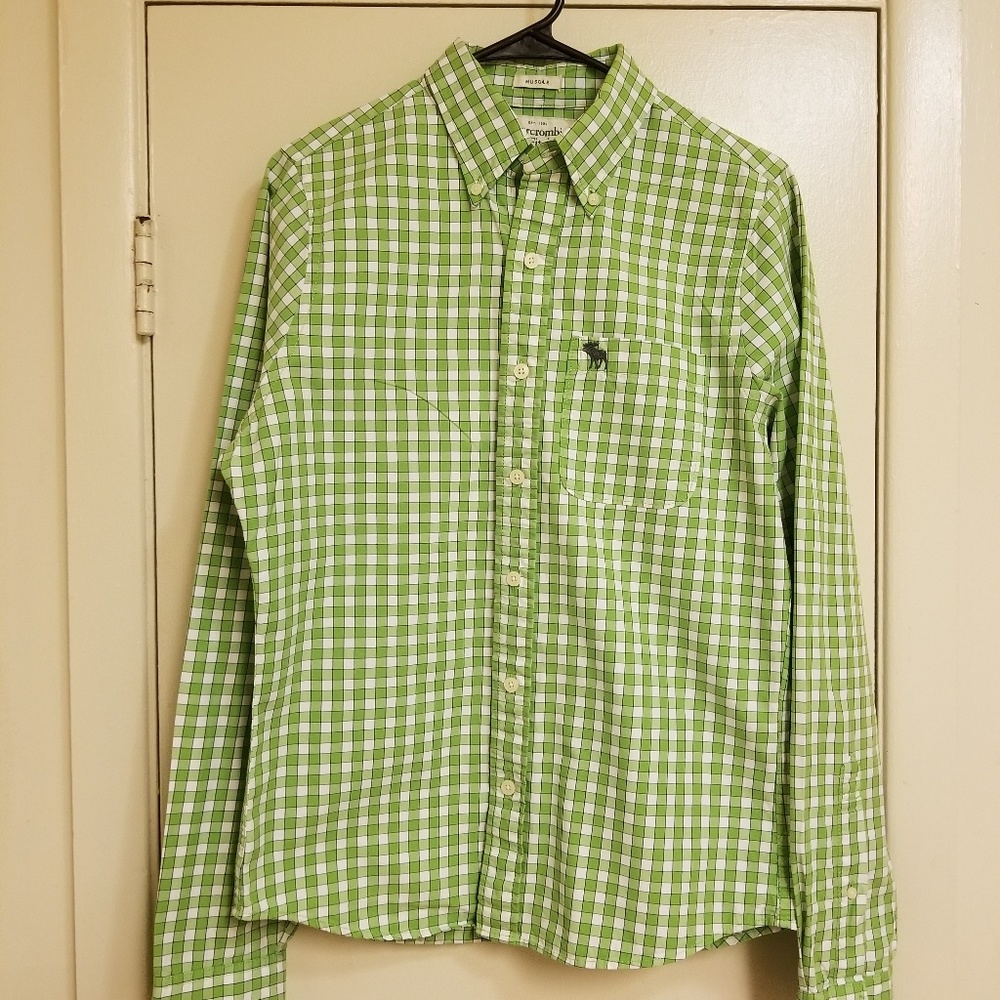 Green Abercrombie & fitch muscle medium